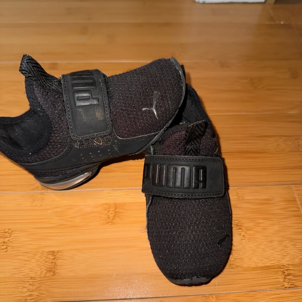 PUMA Black Knit Slip-On Shoes